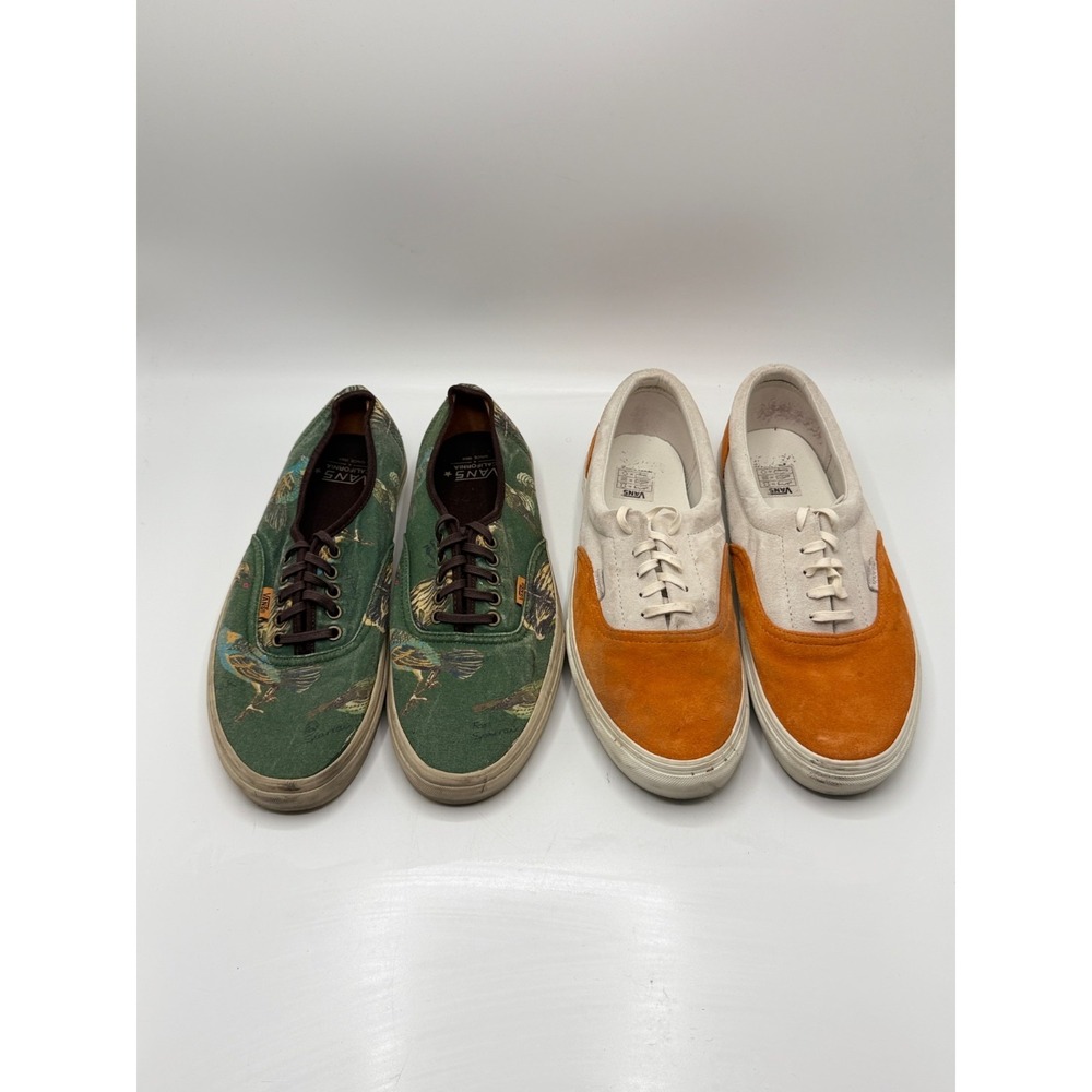 Lot 2 Vans Mens Shoes Vault Era Mule Orange 11.5 & Authentic Birds 12